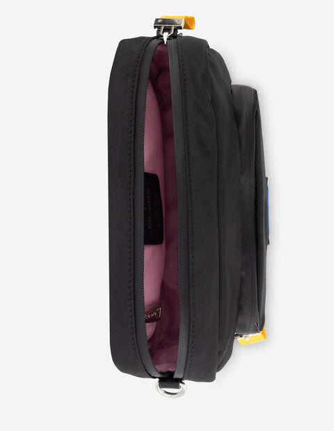 Bolso bandolera en nylon color negro para mujer