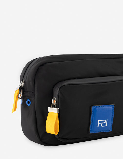 Bolso bandolera en nylon color negro para mujer