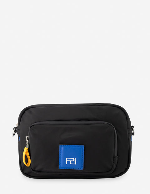 Bolso bandolera en nylon color negro para mujer