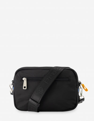 Bolso bandolera en nylon color negro para mujer