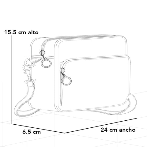 Bolso bandolera en nylon color arena para mujer