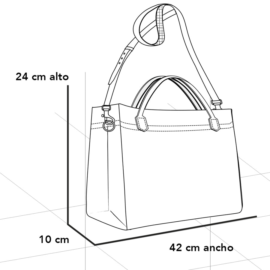 Bolso shopper en textil tipo malla para mujer