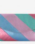 Bolso bandolera en piel metalizada multicolor para mujer