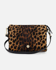 Bolso bandolera de textil animal print para mujer