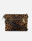 Bolso bandolera de textil animal print para mujer