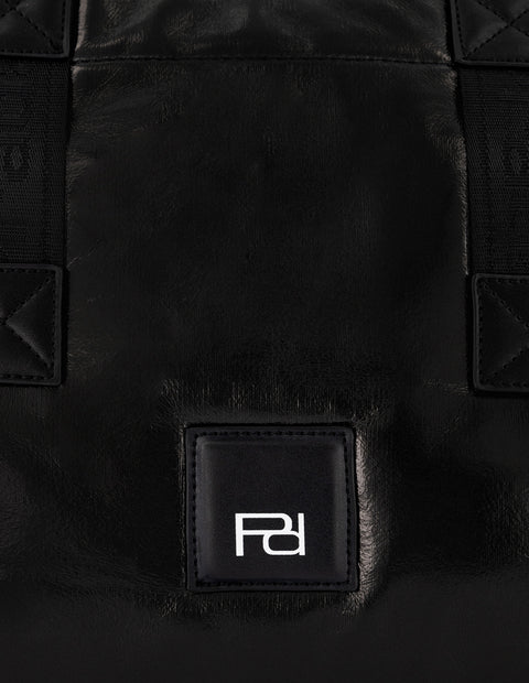Bolso tote textil color negro para mujer