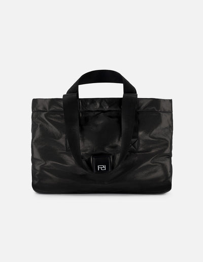 Bolso tote textil color negro para mujer