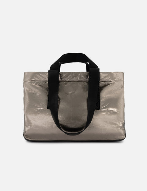 Bolso tote textil color acero para mujer