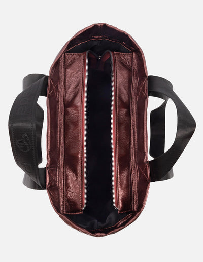 Bolso tote textil color vino para mujer