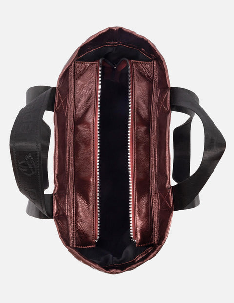 Bolso tote textil color vino para mujer
