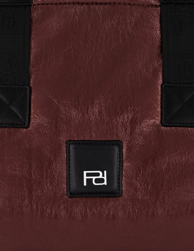 Bolso tote textil color vino para mujer