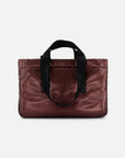 Bolso tote textil color vino para mujer