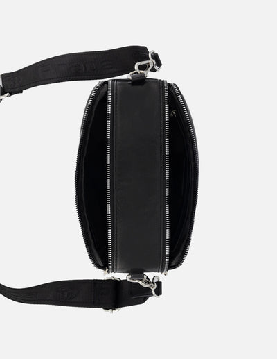 Bolso bandolera de textil color negro para mujer