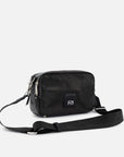 Bolso bandolera de textil color negro para mujer