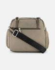 Bolso bowling de nylon color beige para mujer