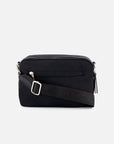 Bolso bandolera de nylon color negro para mujer con detalle Pd