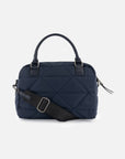 Bolso bowling de nylon color azul para mujer