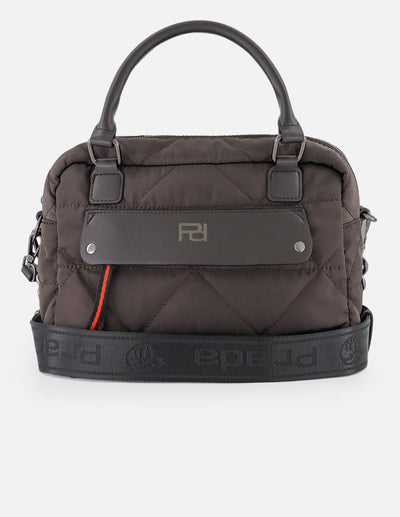 Bolso bowling de nylon color azul para mujer