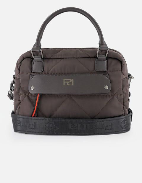 Bolso bowling de nylon color azul para mujer