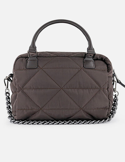 Bolso bowling de nylon color azul para mujer