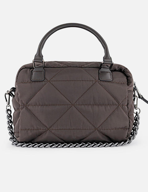 Bolso bowling de nylon color azul para mujer