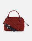 Bolso bowling de nylon color rojo para mujer