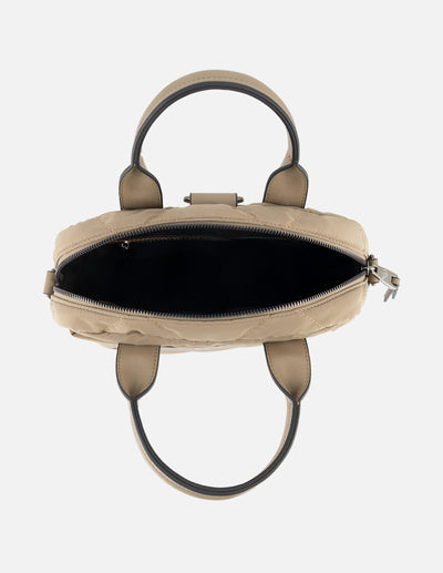 Mochila de nylon color beige para mujer
