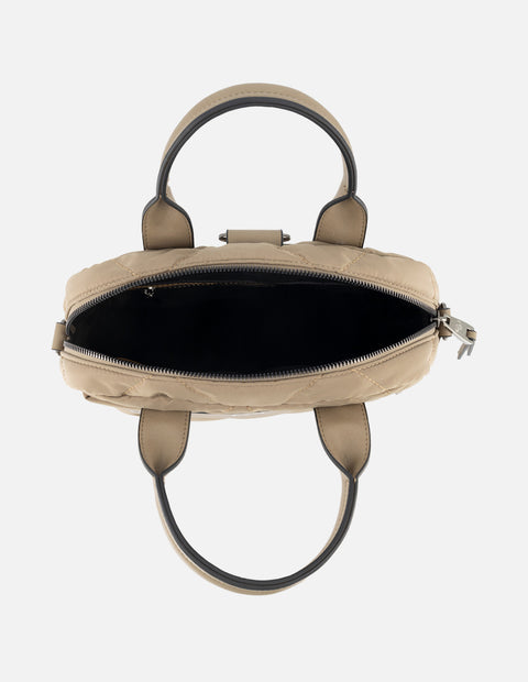 Mochila de nylon color beige para mujer