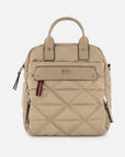 Mochila de nylon color beige para mujer