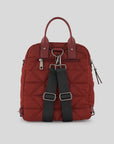 Mochila de nylon color rojo para mujer