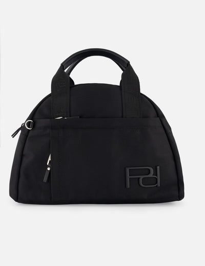 Bolso bowling de nylon para mujer color negro