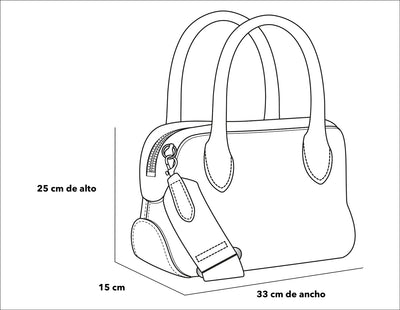 Bolso bowling de nylon para mujer color negro