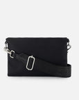 Bolso bandolera color negro de nylon para mujer con detalle Pd