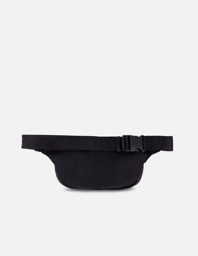 Bolso riñonera color negro con detalle Pd