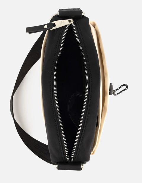 Bolso bandolera de nylon color blanco para mujer con detalle Pd