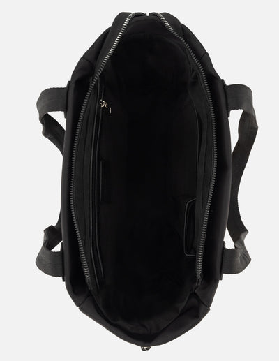 Bolso shopper de nylon color blanco para mujer con detalle Pd