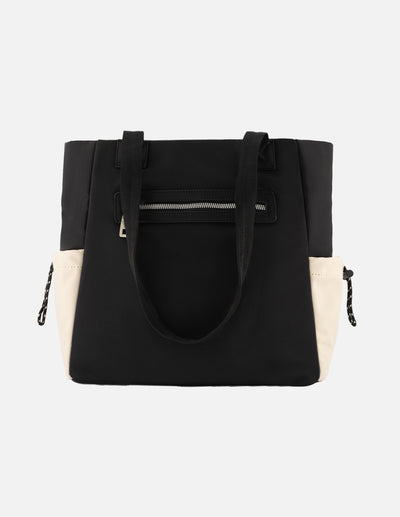 Bolso shopper de nylon color blanco para mujer con detalle Pd