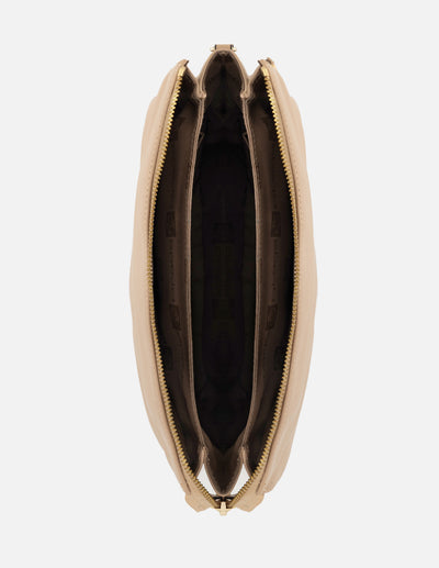 Bandolera de charol para mujer color nude para mujer