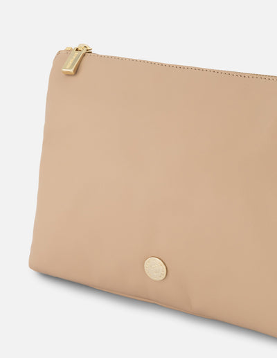 Bandolera de charol para mujer color nude para mujer