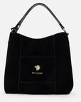 Bolso de hombro para mujer en textil color negro