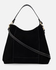 Bolso de hombro para mujer en textil color negro