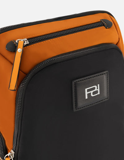 Mochila de nylon multicolor unisex con correas removibles
