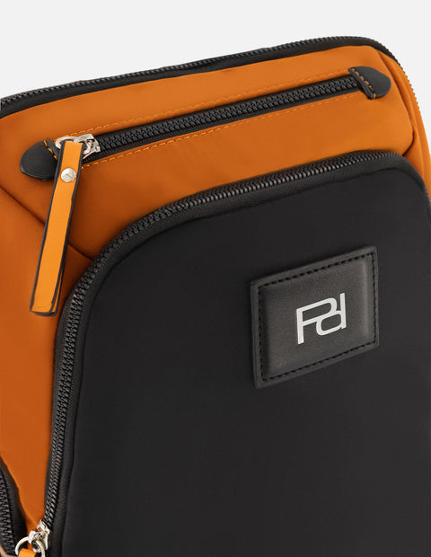 Mochila de nylon multicolor unisex con correas removibles