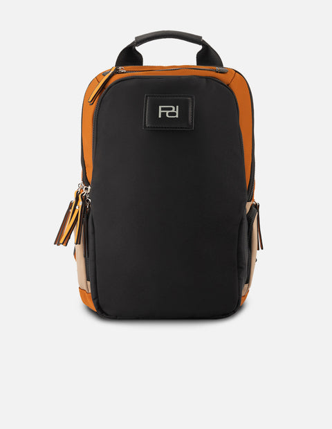 Mochila de nylon multicolor unisex con correas removibles