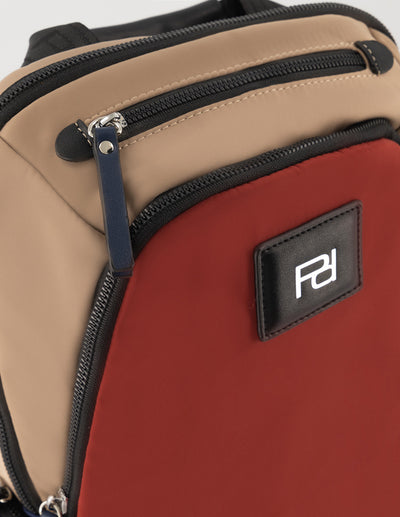Mochila de nylon multicolor unisex con correas removibles