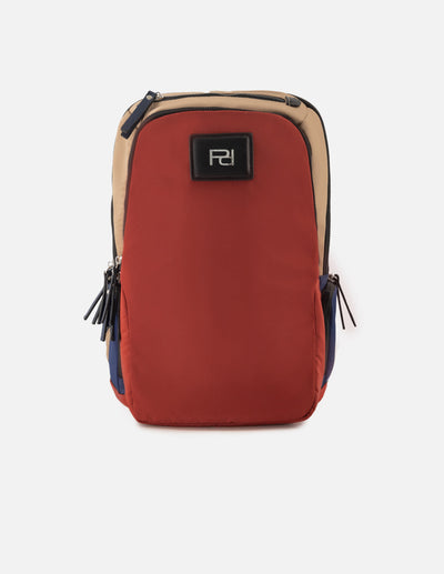 Mochila de nylon multicolor unisex con correas removibles