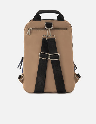 Mochila de nylon multicolor unisex con correas removibles