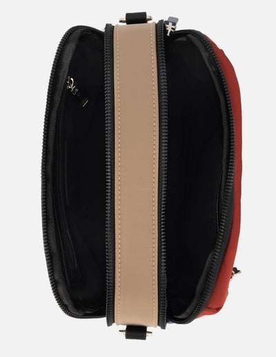 Bolso bandolera de nylon para mujer multicolor con correa ajustable