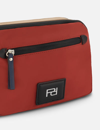 Bolso bandolera de nylon para mujer multicolor con correa ajustable