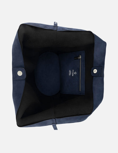 Bolso hobo de textil color marino para mujer con asa en charol